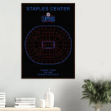 Los Angeles Clippers Poster, Staples Center Matte Paper Wooden Framed Poster, Ready - to - Hang NBA Wall Art - Hustle and Soul
