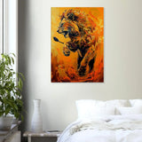 Majestic Lion Canvas Wall Art, Powerful Jungle Animal Artwork, Thick Frame Motivational Decor, Perfect Gift for Wildlife Lovers - Hustle and Soul