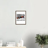 Max Verstappen’s Red Bull F1 Car Classic Matte Paper Wooden Framed Poster, Formula 1 Racing Wall Art - Hustle and Soul