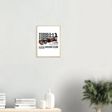 Max Verstappen’s Red Bull F1 Car Classic Matte Paper Wooden Framed Poster, Formula 1 Racing Wall Art - Hustle and Soul