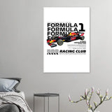 Max Verstappen’s Red Bull F1 Car Classic Matte Paper Wooden Framed Poster, Formula 1 Racing Wall Art - Hustle and Soul