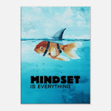 Mindset Is Everything Motivational Canvas Wall Art, Inspirational Quote Decor, Modern Home or Office Wall Art - Hustle and Soul
