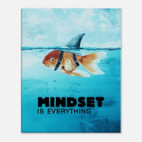 Mindset Is Everything Motivational Canvas Wall Art, Inspirational Quote Decor, Modern Home or Office Wall Art - Hustle and Soul