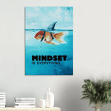 Mindset Is Everything Motivational Canvas Wall Art, Inspirational Quote Decor, Modern Home or Office Wall Art - Hustle and Soul