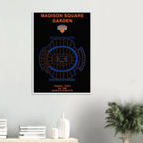 New York Knicks Poster, Madison Square Garden Matte Paper Wooden Framed Poster, Ready - to - Hang NBA Wall Art - Hustle and Soul