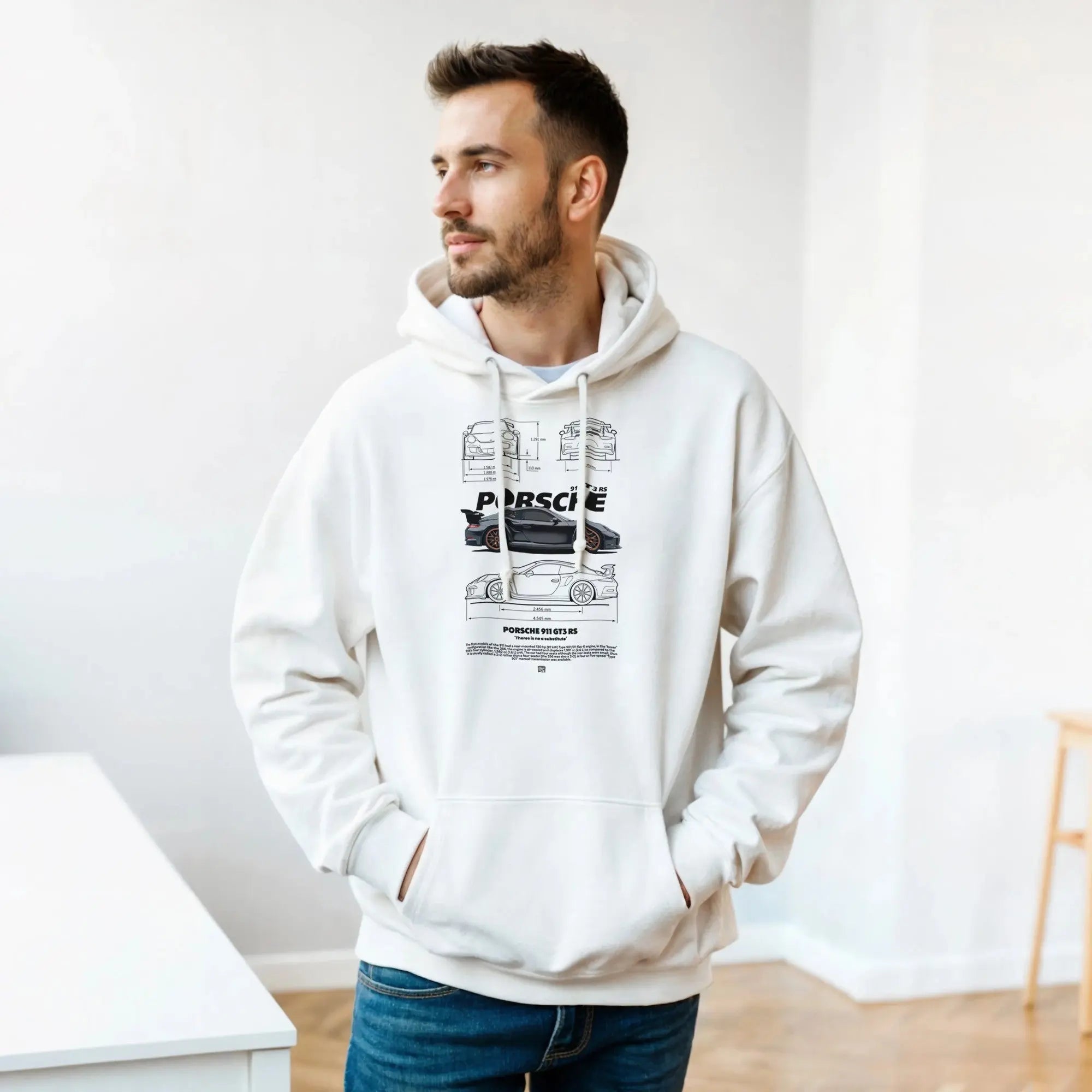 No Substitute Porsche Hoodie | Porsche 911 GT3 Hoodie | Car Lover Gift | Motorsport Apparel | Racing Jumper | Automotive Hoodie - Hustle and Soul