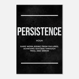Persistence Motivational Canvas Wall Art, Inspirational Quote Decor, Thick Frame Modern Artwork for Home or Office - Hustle and Soul