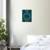 Philadelphia Eagles The Linc NFL Field Matte Paper Wooden Framed Poster, Ready - to - Hang Sports Wall Art - Hustle and Soul
