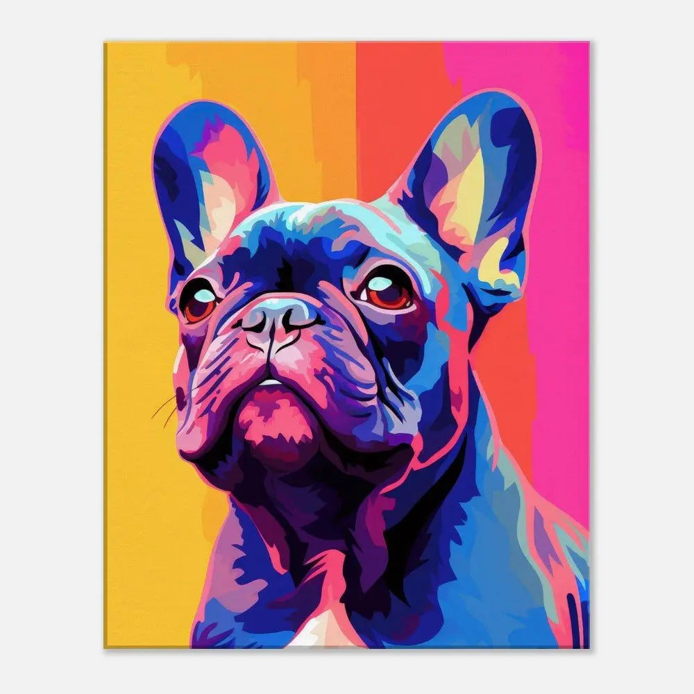 Pop Art Pug Wall Art, Colourful Dog Canvas Print, Vibrant Pet Lover Decor, Quirky Artwork for Animal Enthusiasts - Hustle and Soul