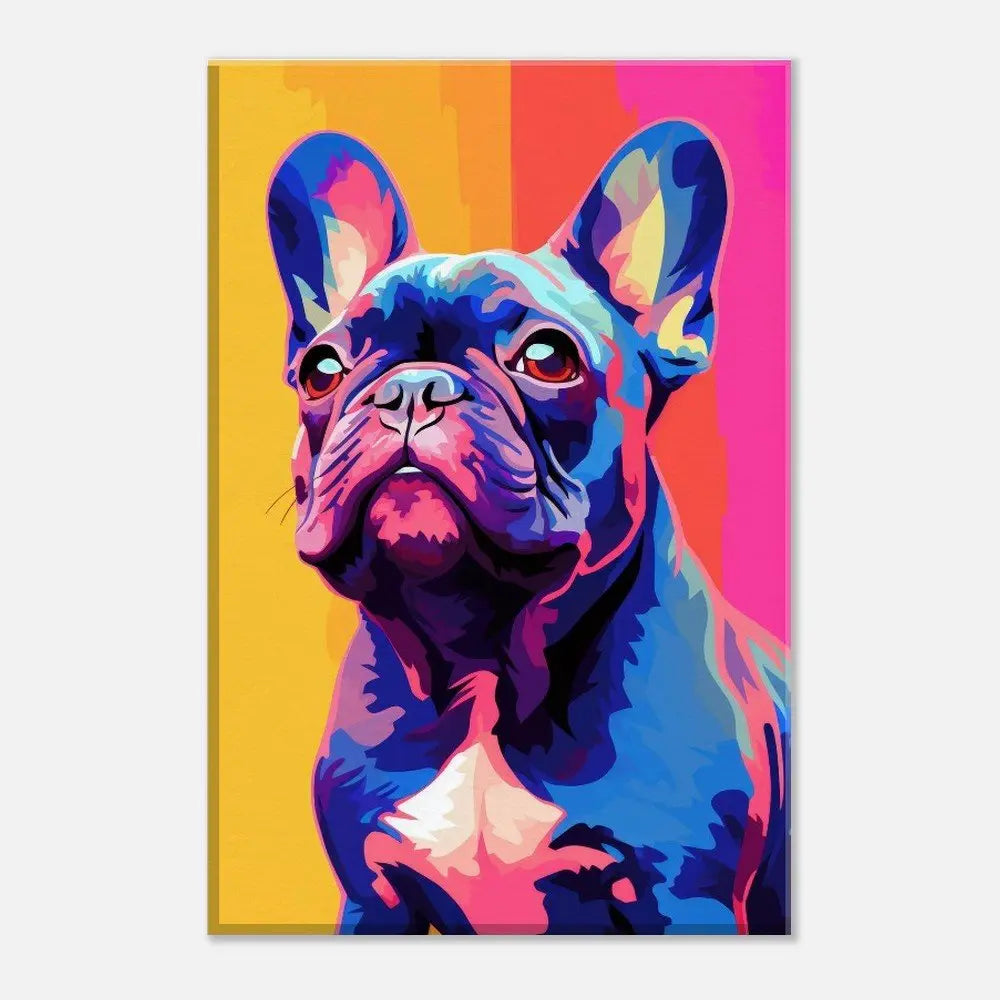 Pop Art Pug Wall Art, Colourful Dog Canvas Print, Vibrant Pet Lover Decor, Quirky Artwork for Animal Enthusiasts - Hustle and Soul