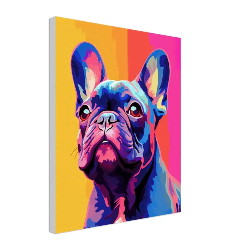 Pop Art Pug Wall Art, Colourful Dog Canvas Print, Vibrant Pet Lover Decor, Quirky Artwork for Animal Enthusiasts - Hustle and Soul