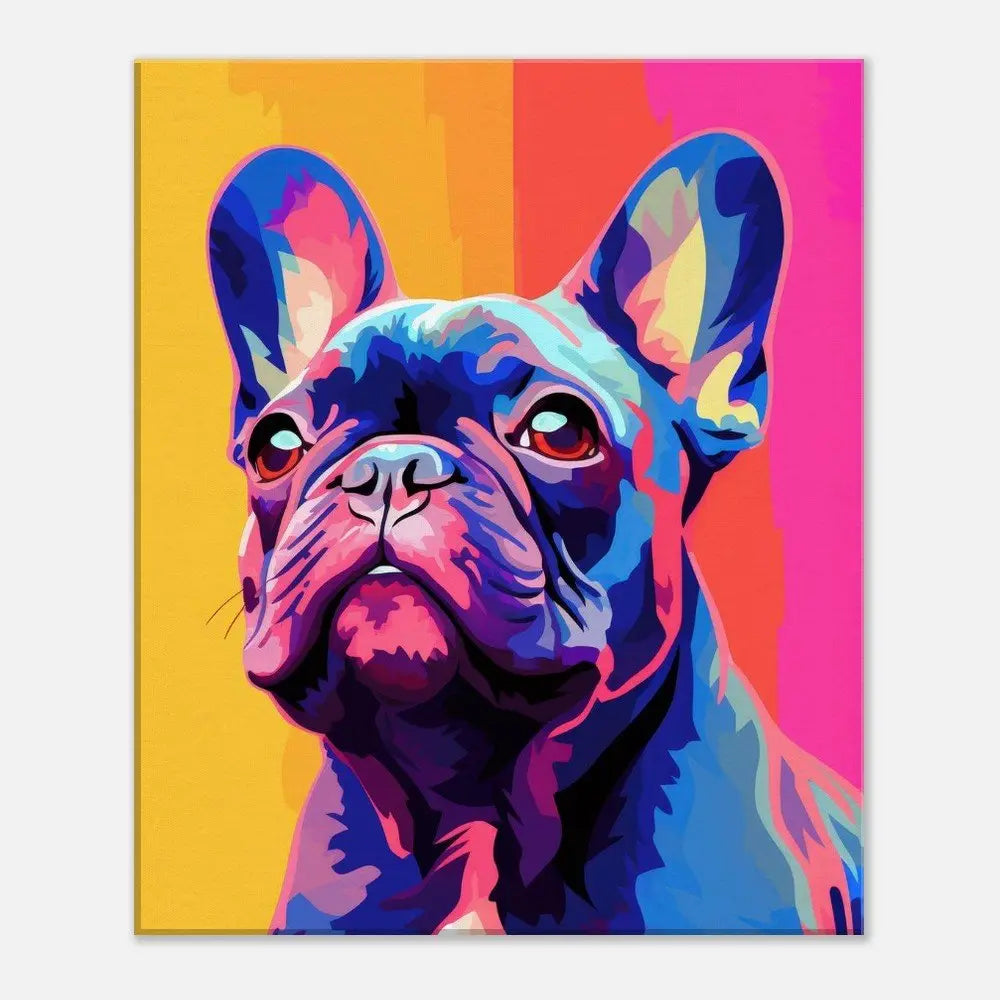 Pop Art Pug Wall Art, Colourful Dog Canvas Print, Vibrant Pet Lover Decor, Quirky Artwork for Animal Enthusiasts - Hustle and Soul