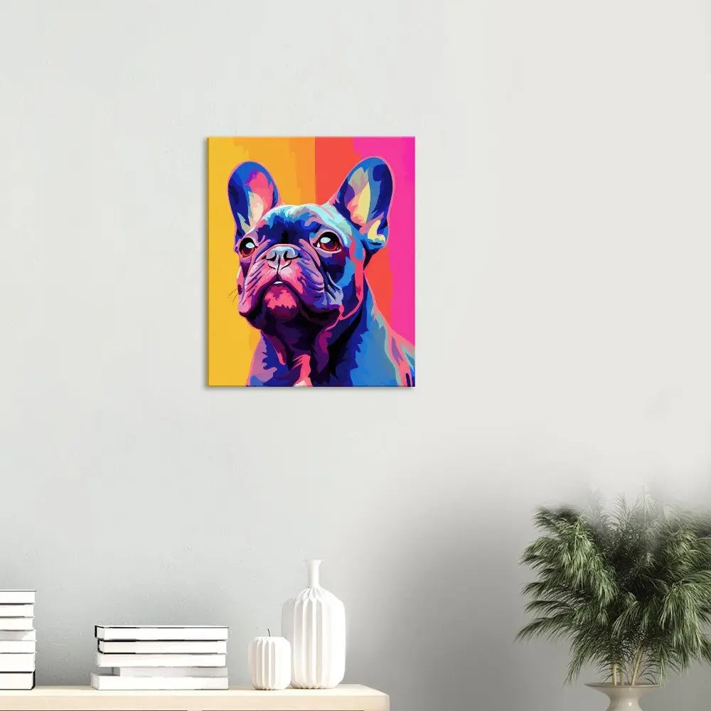 Pop Art Pug Wall Art, Colourful Dog Canvas Print, Vibrant Pet Lover Decor, Quirky Artwork for Animal Enthusiasts - Hustle and Soul