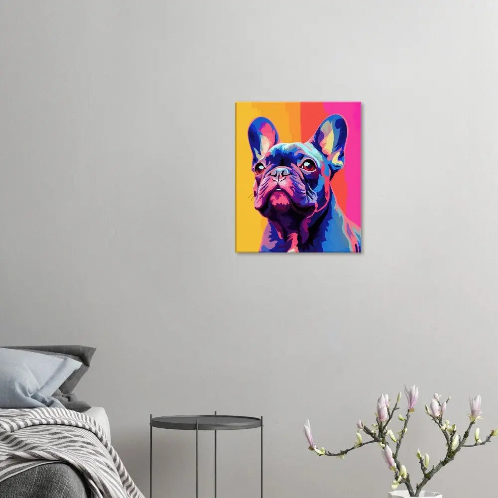 Pop Art Pug Wall Art, Colourful Dog Canvas Print, Vibrant Pet Lover Decor, Quirky Artwork for Animal Enthusiasts - Hustle and Soul