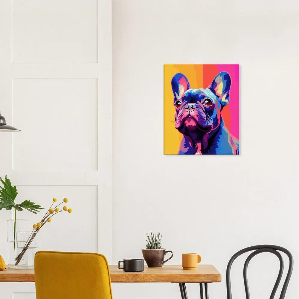 Pop Art Pug Wall Art, Colourful Dog Canvas Print, Vibrant Pet Lover Decor, Quirky Artwork for Animal Enthusiasts - Hustle and Soul