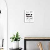 Porsche 911 GT3 RS Classic Matte Paper Wooden Framed Poster, Luxury Automotive Wall Art - Hustle and Soul