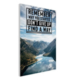 Remember Why You Started Motivational Canvas Wall Art, Inspirational Quote Decor, Definition Art Print - Hustle and Soul