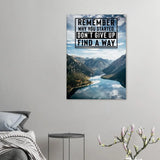 Remember Why You Started Motivational Canvas Wall Art, Inspirational Quote Decor, Definition Art Print - Hustle and Soul