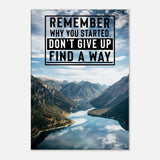 Remember Why You Started Motivational Canvas Wall Art, Inspirational Quote Decor, Definition Art Print - Hustle and Soul