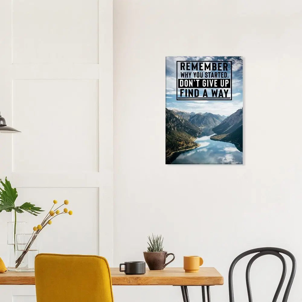 Remember Why You Started Motivational Canvas Wall Art, Inspirational Quote Decor, Definition Art Print - Hustle and Soul
