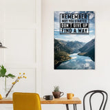 Remember Why You Started Motivational Canvas Wall Art, Inspirational Quote Decor, Definition Art Print - Hustle and Soul