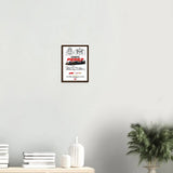 Sergio "Checo" Pérez's Red Bull F1 Car Classic Matte Paper Wooden Framed Poster, Formula 1 Racing Wall Art - Hustle and Soul