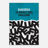 Success Is Built on Failure Motivational Canvas Wall Art, Inspirational Quote Decor, Definition Art Print - Hustle and Soul