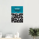 Success Is Built on Failure Motivational Canvas Wall Art, Inspirational Quote Decor, Definition Art Print - Hustle and Soul