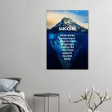 Success Motivational Canvas Wall Art, Inspirational Quote Decor, Thick Frame Artwork for Home or Office - Hustle and Soul
