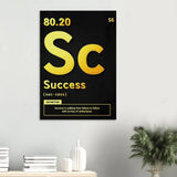 Success Motivational Canvas Wall Art, Inspirational Quote Decor, Thick Frame Artwork for Home or Office - Hustle and Soul
