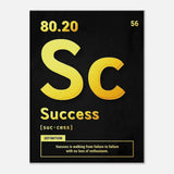 Success Motivational Canvas Wall Art, Inspirational Quote Decor, Thick Frame Artwork for Home or Office - Hustle and Soul