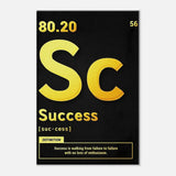 Success Motivational Canvas Wall Art, Inspirational Quote Decor, Thick Frame Artwork for Home or Office - Hustle and Soul