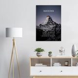 Success Motivational Canvas Wall Art, Inspirational Quote Decor, Thick Frame Artwork for Home or Office - Hustle and Soul