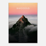 Success Mountain Motivational Canvas Wall Art, Inspirational Quote Canvas, Modern Home Decor, Perfect Gift for Ambitious Minds - Hustle and Soul