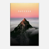 Success Mountain Motivational Canvas Wall Art, Inspirational Quote Canvas, Modern Home Decor, Perfect Gift for Ambitious Minds - Hustle and Soul