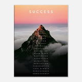 Success Mountain Motivational Canvas Wall Art, Inspirational Quote Canvas, Modern Home Decor, Perfect Gift for Ambitious Minds - Hustle and Soul