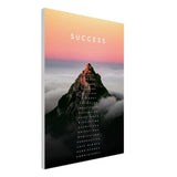 Success Mountain Motivational Canvas Wall Art, Inspirational Quote Canvas, Modern Home Decor, Perfect Gift for Ambitious Minds - Hustle and Soul