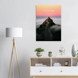 Success Mountain Motivational Canvas Wall Art, Inspirational Quote Canvas, Modern Home Decor, Perfect Gift for Ambitious Minds - Hustle and Soul