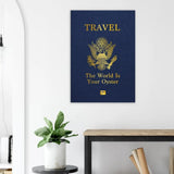 Travel, The World Is Your Oyster Motivational Canvas Wall Art, Inspirational Quote Decor - Hustle and Soul