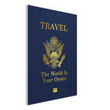 Travel, The World Is Your Oyster Motivational Canvas Wall Art, Inspirational Quote Decor - Hustle and Soul