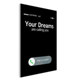Your Dreams Are Calling Motivational Canvas Wall Art, Inspirational Quote Decor, Definition Art Print - Hustle and Soul